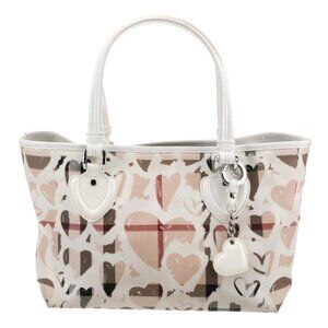 (Painted) Burberry Super Nova Check Heart Tote